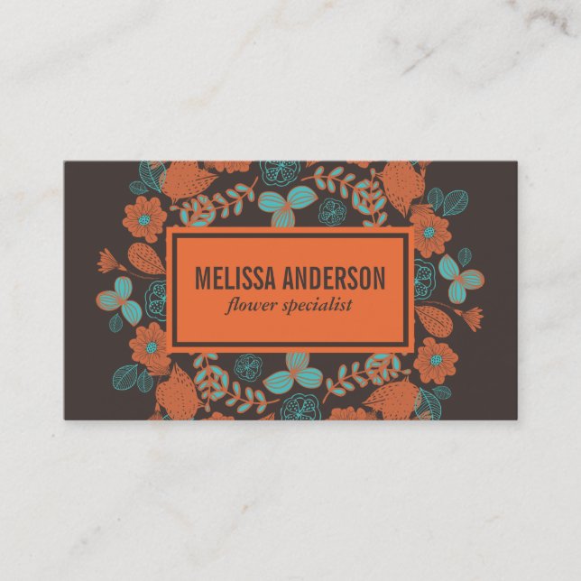 Flowers | Illustrative Business Card (Front)