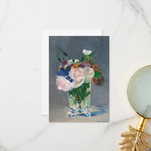 Flowers in a Crystal Vase by Edouard Manet Thank You Card