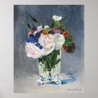 Flowers in a Crystal Vase (c.1882) Edouard Manet Poster