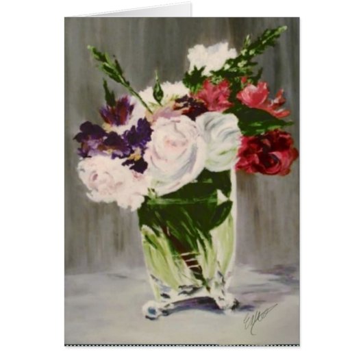 Flowers in a Crystal Vase Cards (Front)