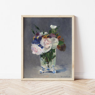 Flowers in a Crystal Vase Édouard Manet Poster