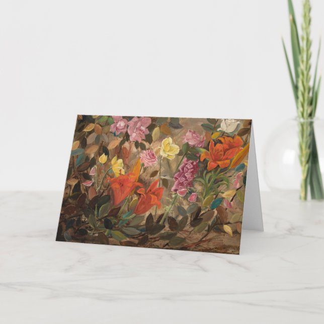 Flowers in a Garden | Tadeusz Makowski Card (Front)