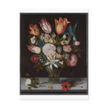 Flowers in a Glass, Ambrosius Bosschaert, Oil