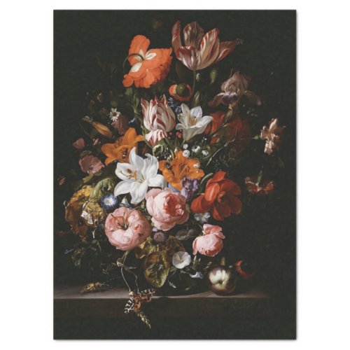 Flowers in a Glass Vase by Rachel Ruysch Tissue Paper