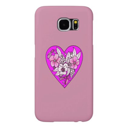 Flowers in a Heart Samsung Galaxy S6 Case