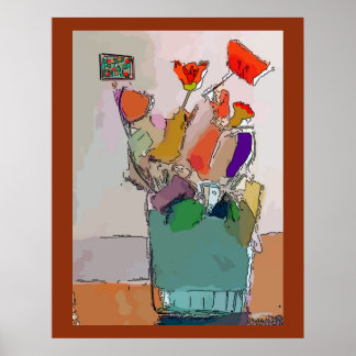 Flowers in a Jar Poster