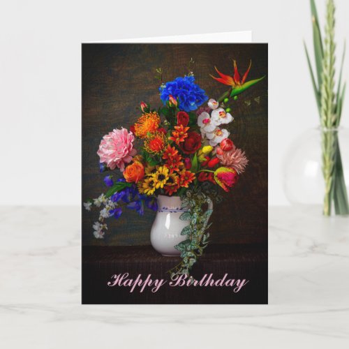  Flowers in a Pitcher Still Life Card