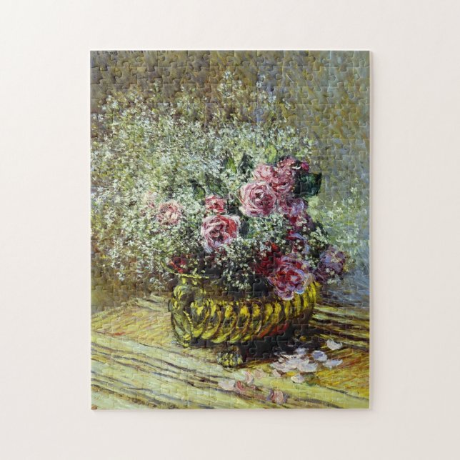 Flowers in a Pot Monet Fine Art Jigsaw Puzzle (Vertical)