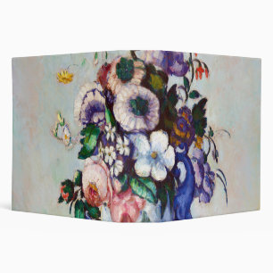 Flowers in a Rococo Vase, Paul Cezanne 3 Ring Binder
