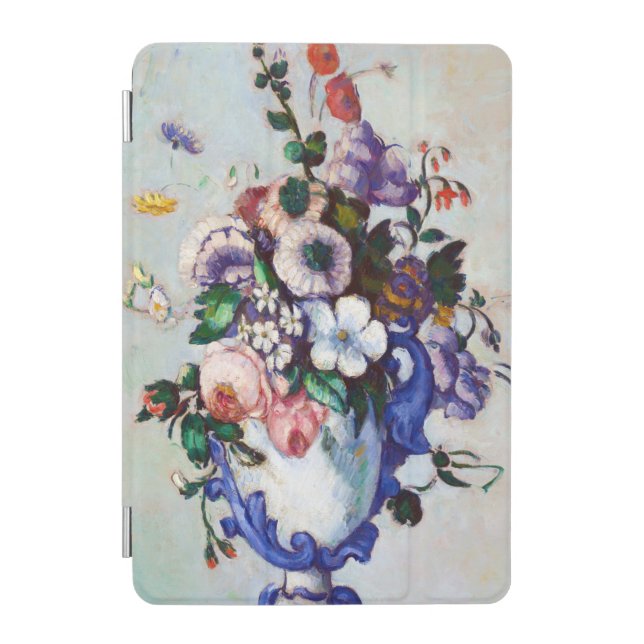 Flowers in a Rococo Vase, Paul Cezanne iPad Mini Cover (Front)