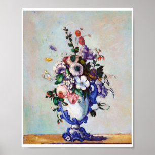 Flowers in a Rococo Vase, Paul Cezanne Poster