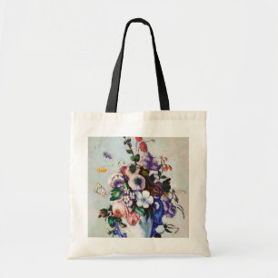 Flowers in a Rococo Vase, Paul Cezanne Tote Bag
