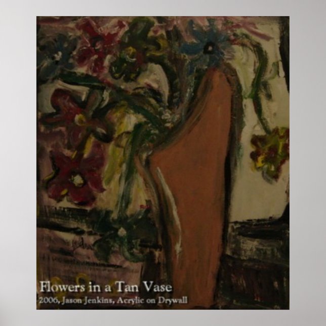 FLOWERS IN A TAN VASE POSTER (Front)