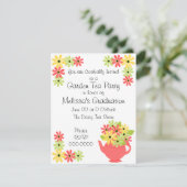 Flowers in a Teapot Invitation (Standing Front)