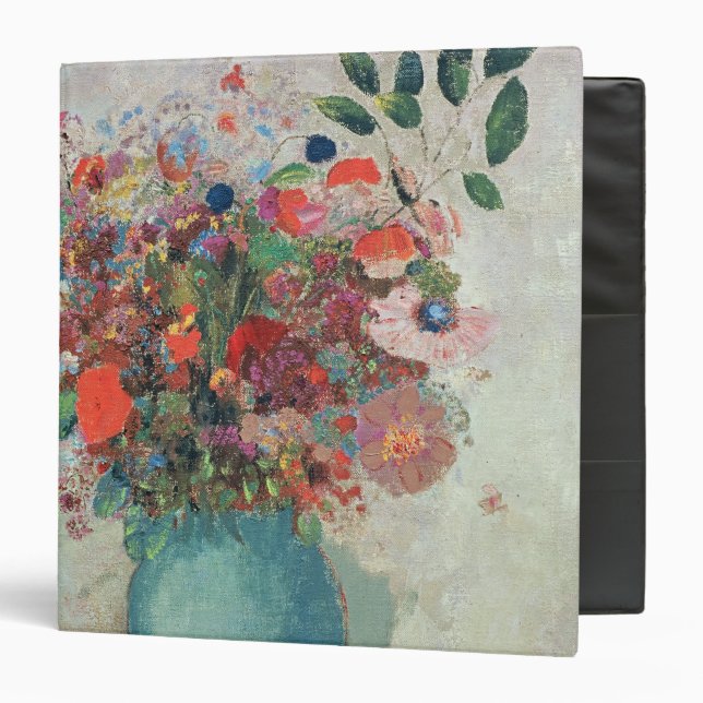 Flowers in a Turquoise Vase, c.1912 3 Ring Binder (Front/Inside)