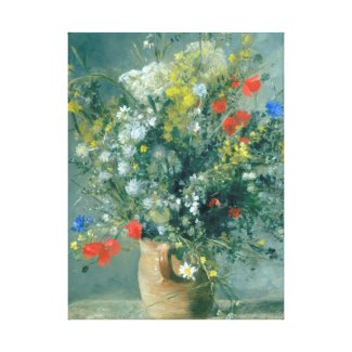 Flowers in a Vase Auguste Renoir Fine Art Canvas Print
