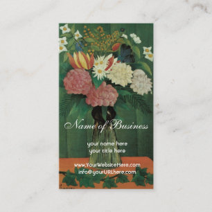 Flowers in a Vase by Henri Rousseau Vintage Floral Business Card
