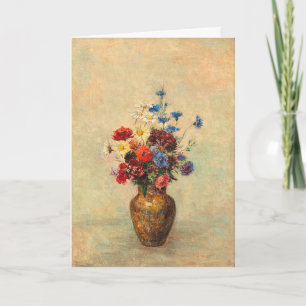 Flowers in a Vase by Odilon Redon Card