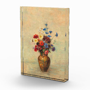 Flowers in a Vase by Odilon Redon Photo Block