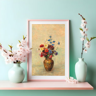 Flowers in a Vase by Odilon Redon Poster