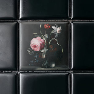 Flowers In A Vase by Verelst Ceramic Tile