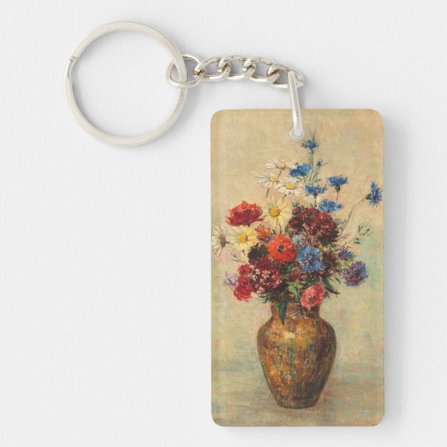 Flowers in a Vase, c.1910 Keychain (Front)