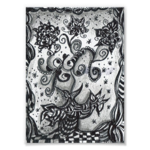 Flowers in a Vase Inspired Art Print