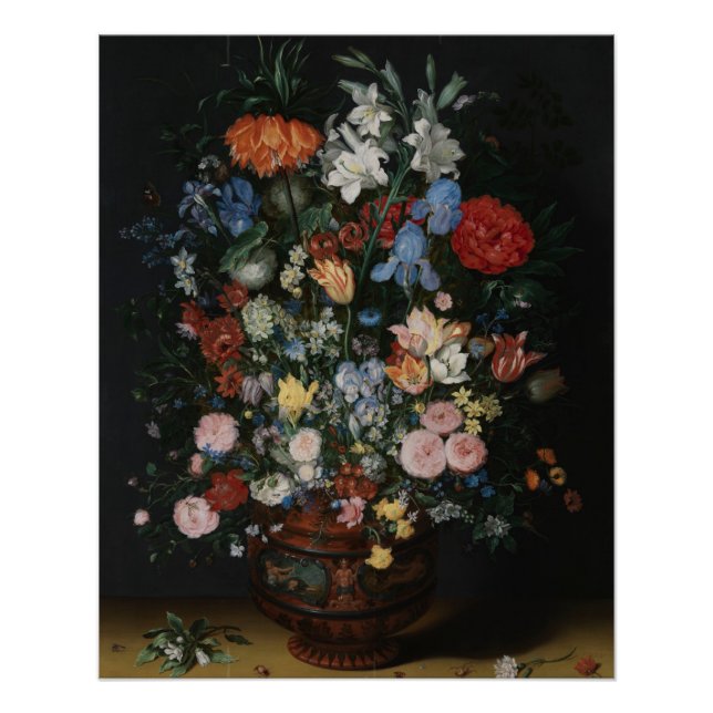 Flowers in a Vase - Jan Brueghel Poster (Front)