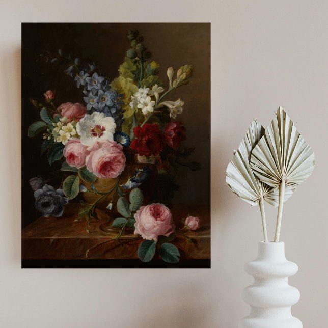 Flowers in a Vase on a Marble Ledge Poster (Creator Uploaded)