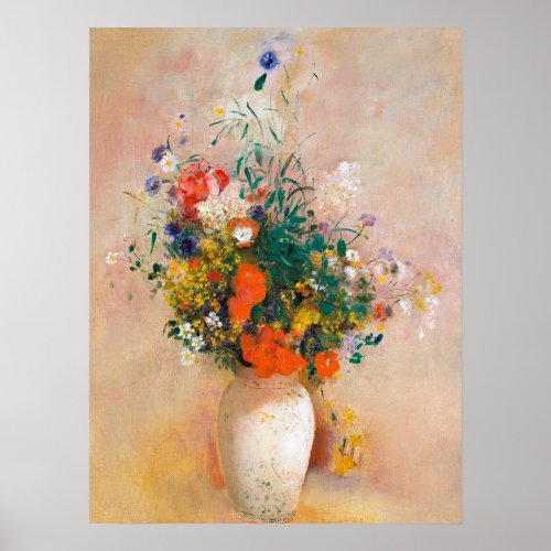 Flowers in a Vase Painting Odilon Redon Amazing Mo Poster