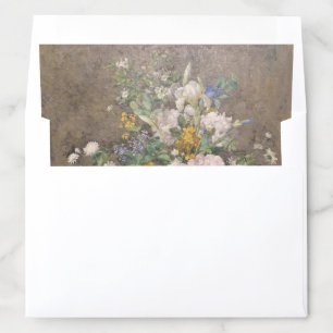 Flowers in a vase. Vintage. Fine art. Oil on canva Envelope Liner