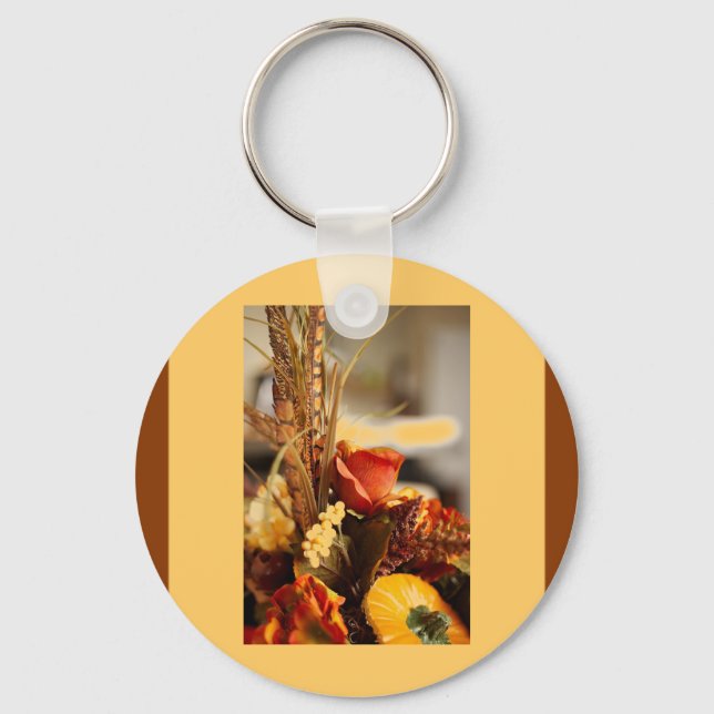 Flowers in Autumn Colors - Keychain (Front)