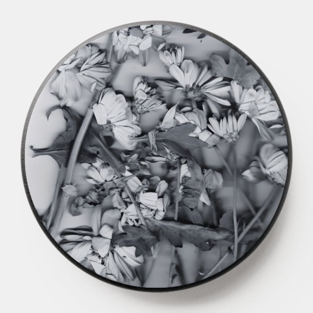 Flowers in Black and White PopSocket (Popsocket)