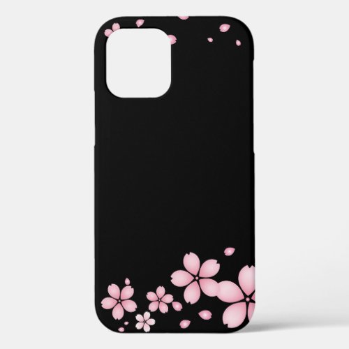 Flowers in black background iPhone 12 case