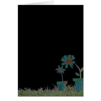 Flowers in black cards