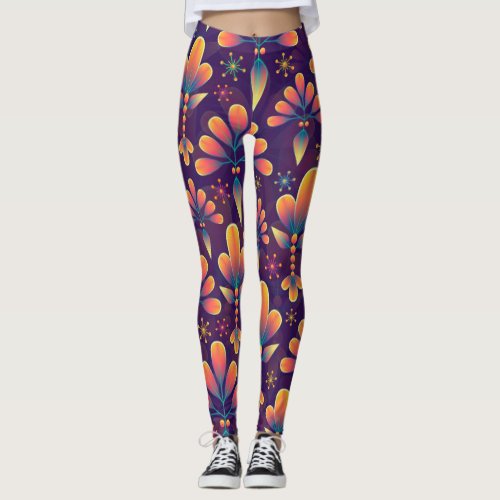 flowers in bloom leggings