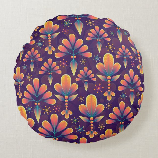 flowers in bloom round pillow (Front)