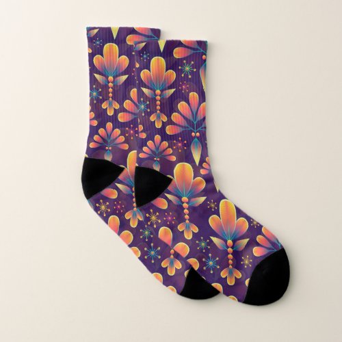 flowers in bloom socks