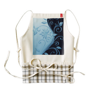 Flowers in Contrast 2 Zazzle HEART Apron