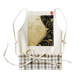 Flowers in Contrast 3 Zazzle HEART Apron