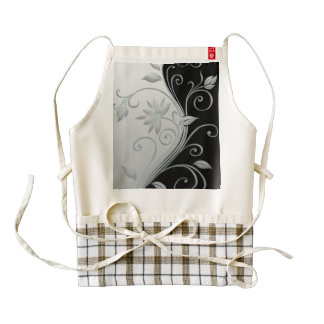 Flowers in Contrast Zazzle HEART Apron