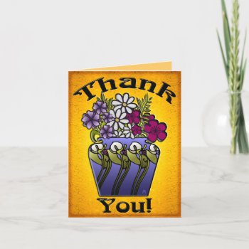 Flowers In Craftsman Vase - Personalized Thank You by ShopTheWriteStuff at Zazzle