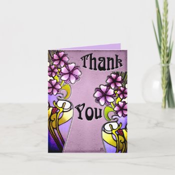 Flowers In Craftsman Vases Personalized Thank You by ShopTheWriteStuff at Zazzle