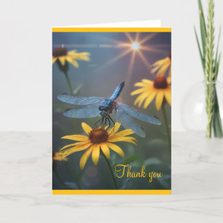 Flowers In Garden Letterpress Thank You Card