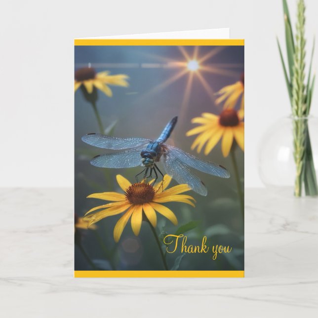 Flowers In Garden Thank You Card (Front)