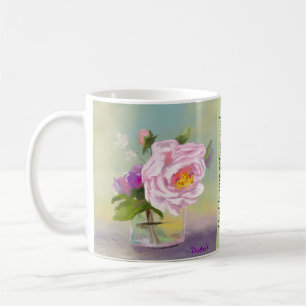Flowers in Glass Scripture of Encouragement JW Coffee Mug