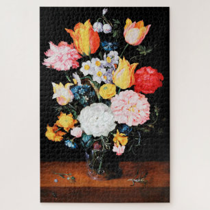 Flowers in Glass Vessel, Jan Brueghel the Younger Jigsaw Puzzle
