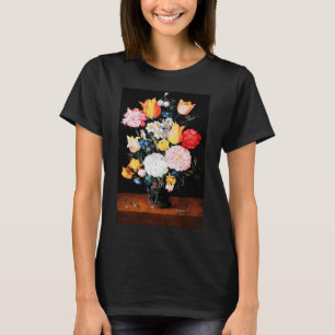 Flowers in Glass Vessel, Jan Brueghel the Younger T-Shirt