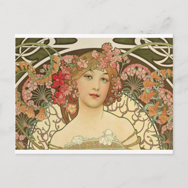 Flowers in her Hair Postcard (Front)