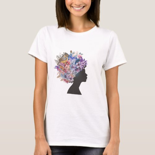 Flowers In Her Hair  T_Shirt